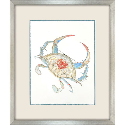 Crab Celebration I Silver Shadowbox Wall Art HomeRoots