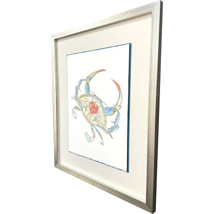 Crab Celebration I Silver Shadowbox Wall Art HomeRoots