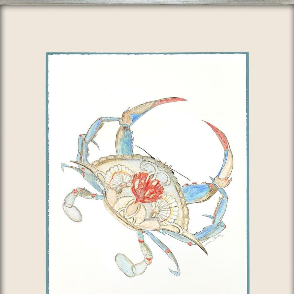Crab Celebration I Silver Shadowbox Wall Art HomeRoots