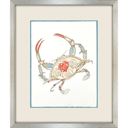 Crab Celebration II Silver Shadowbox Wall Art HomeRoots