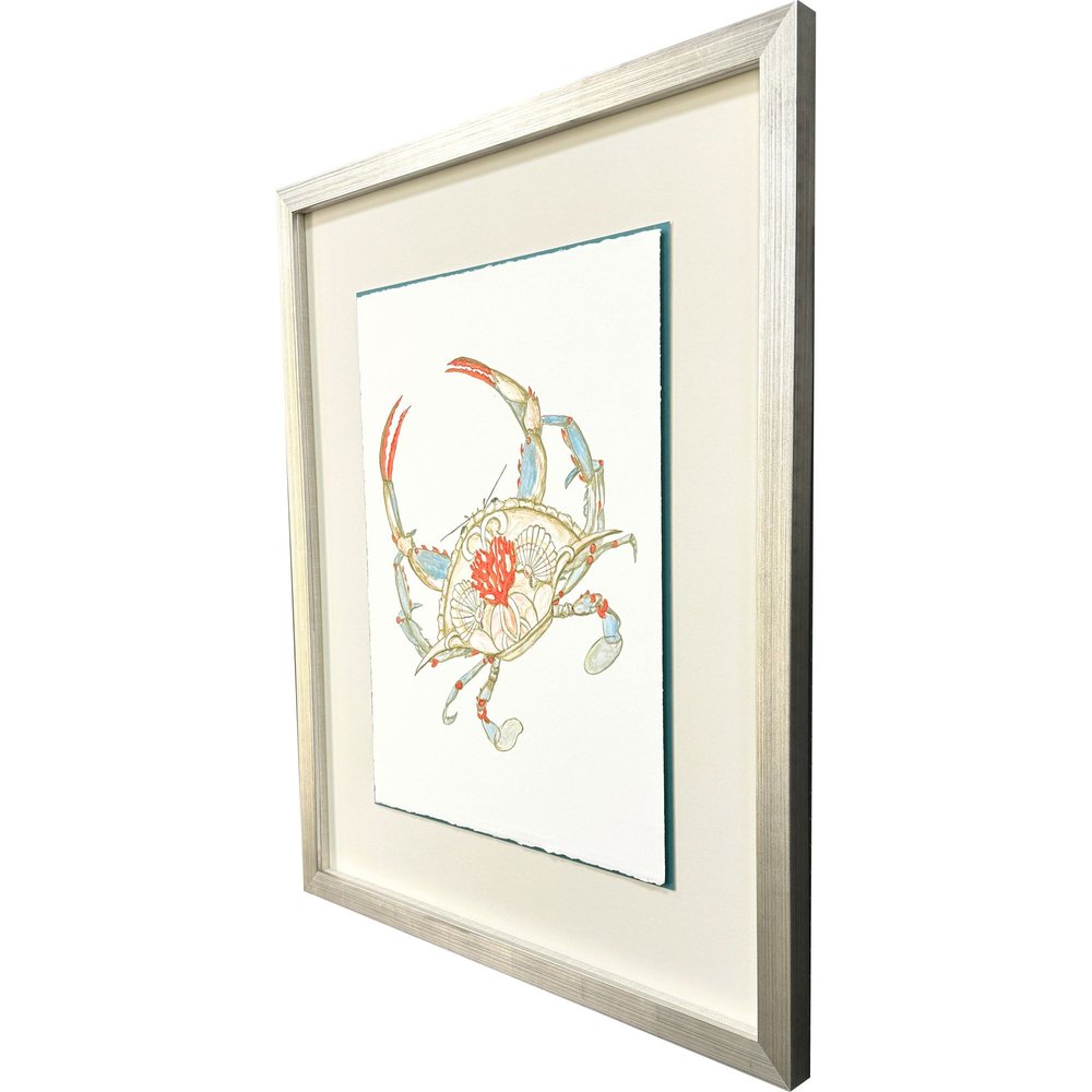 Crab Celebration II Silver Shadowbox Wall Art HomeRoots