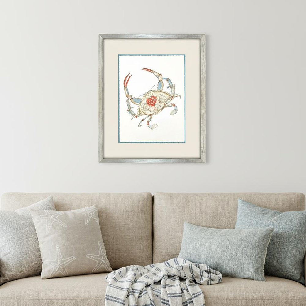 Crab Celebration II Silver Shadowbox Wall Art HomeRoots