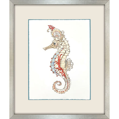 Seahorse Celebration II Silver Shadowbox Wall Art HomeRoots