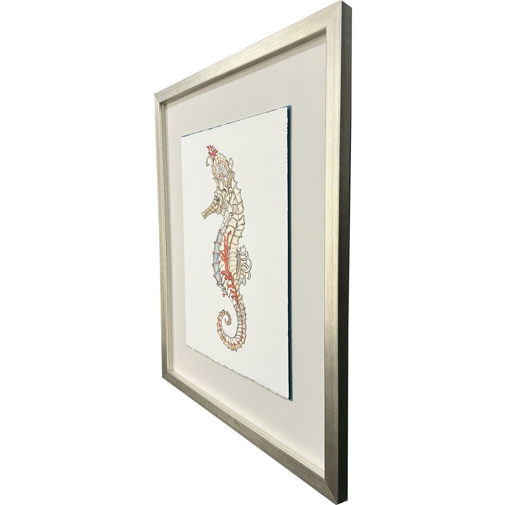 Seahorse Celebration II Silver Shadowbox Wall Art HomeRoots