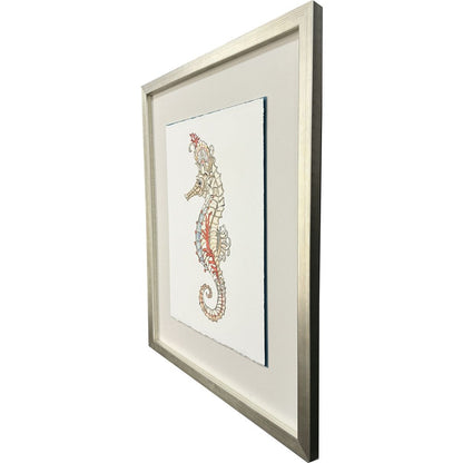 Seahorse Celebration II Silver Shadowbox Wall Art HomeRoots