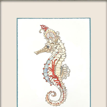 Seahorse Celebration II Silver Shadowbox Wall Art HomeRoots