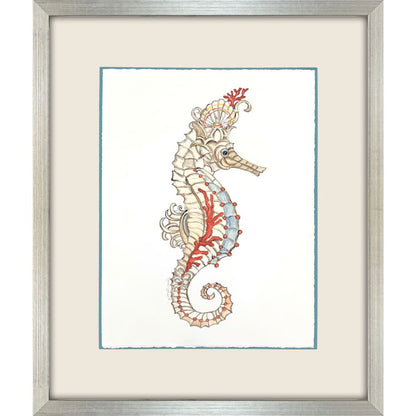 Seahorse Celebration II Silver Shadowbox Wall Art HomeRoots