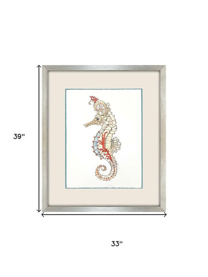 Seahorse Celebration II Silver Shadowbox Wall Art HomeRoots