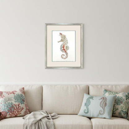 Seahorse Celebration II Silver Shadowbox Wall Art HomeRoots