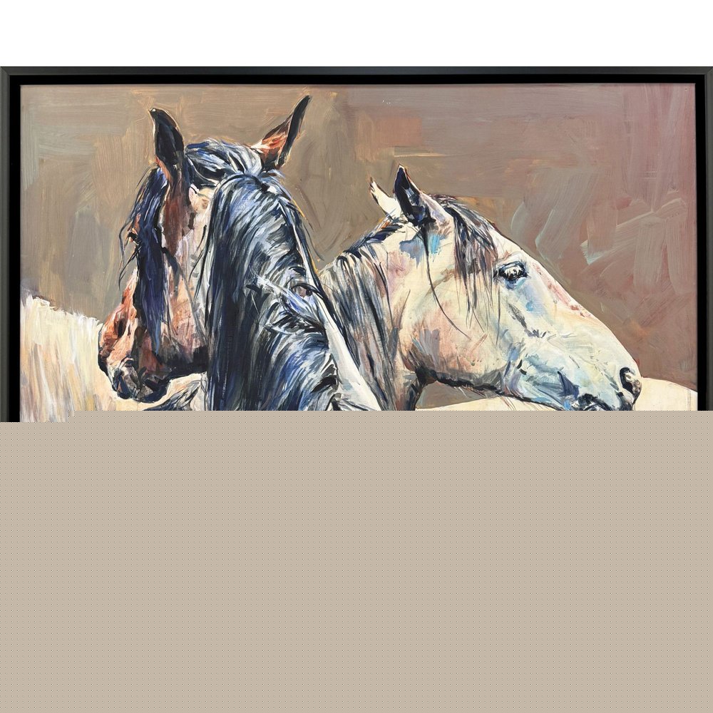 Shades of Gray Black Floater Frame Wall Art HomeRoots