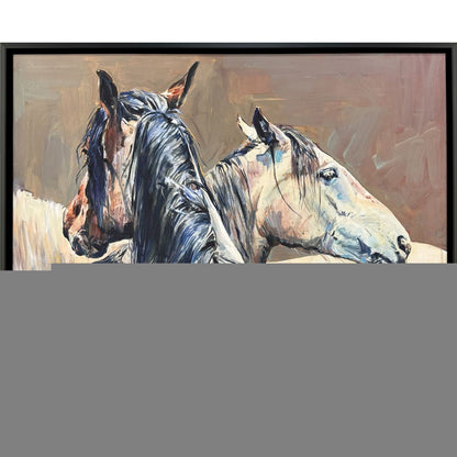 Shades of Gray Black Floater Frame Wall Art HomeRoots