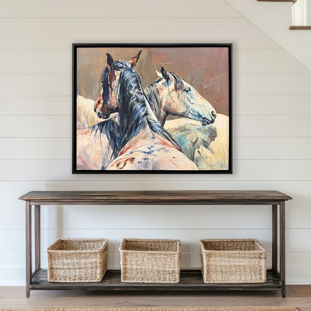Shades of Gray Black Floater Frame Wall Art HomeRoots