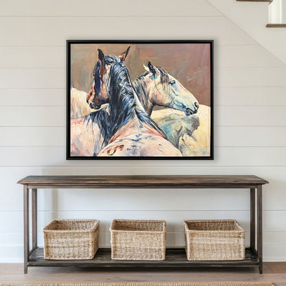 Shades of Gray Black Floater Frame Wall Art HomeRoots