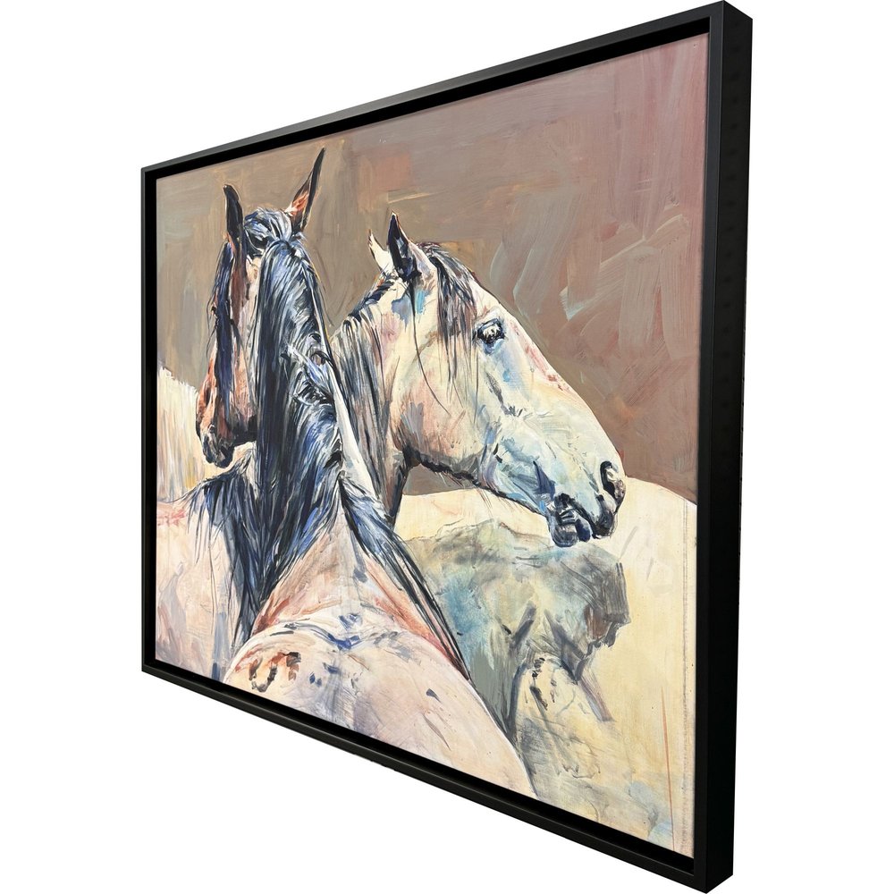 Shades of Gray Black Floater Frame Wall Art HomeRoots