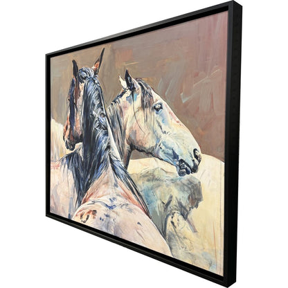 Shades of Gray Black Floater Frame Wall Art HomeRoots