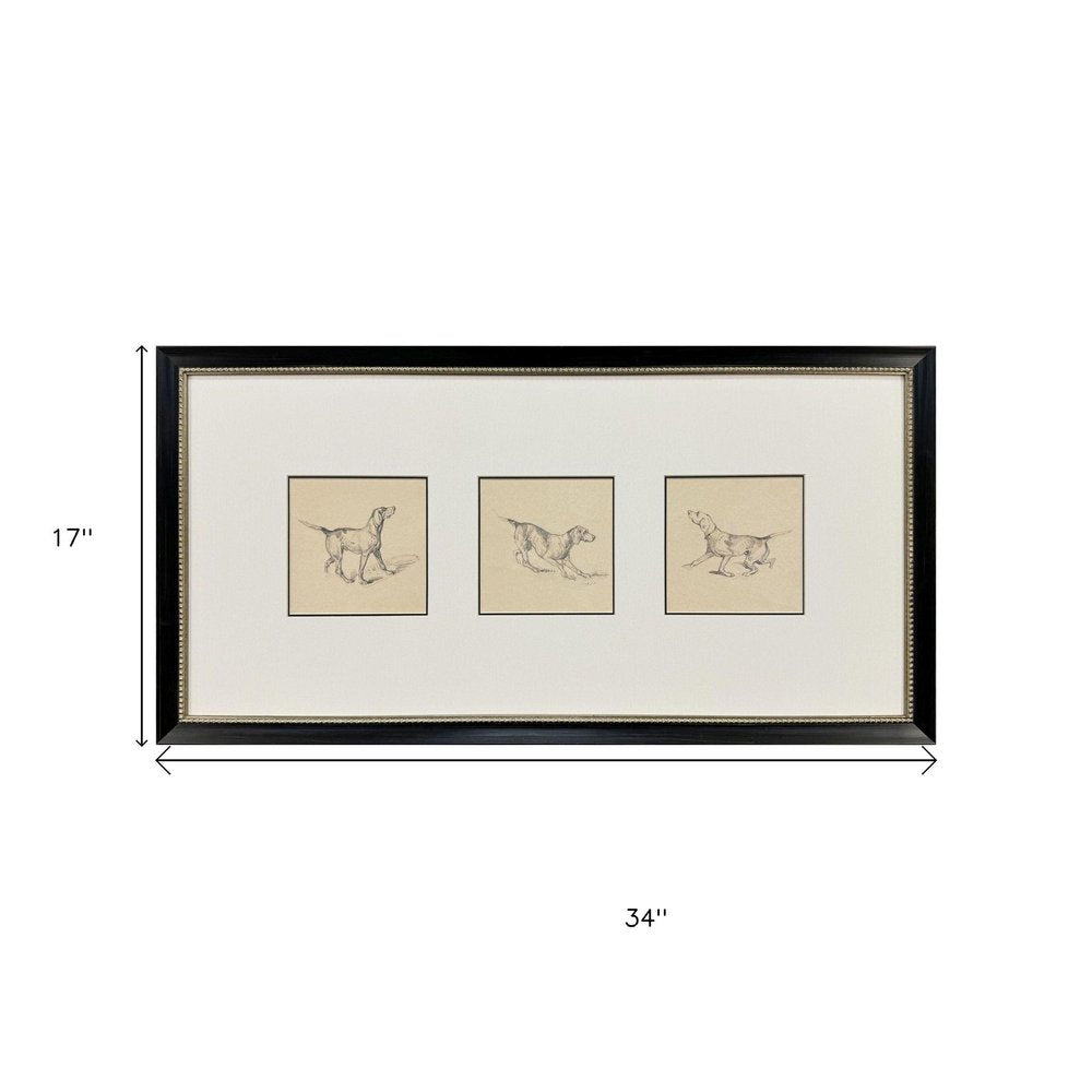 French Pointer Series Black Framed Wall Art HomeRoots