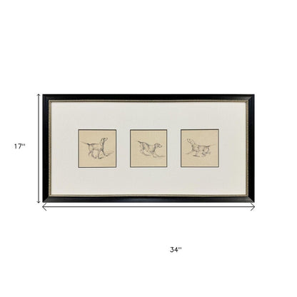 French Pointer Series Black Framed Wall Art HomeRoots