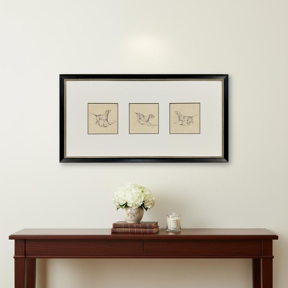 French Pointer Series Black Framed Wall Art HomeRoots