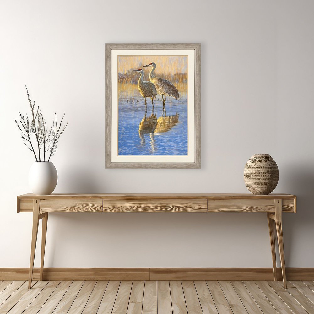 Reflection Distressed Silver Framed Wall Art HomeRoots