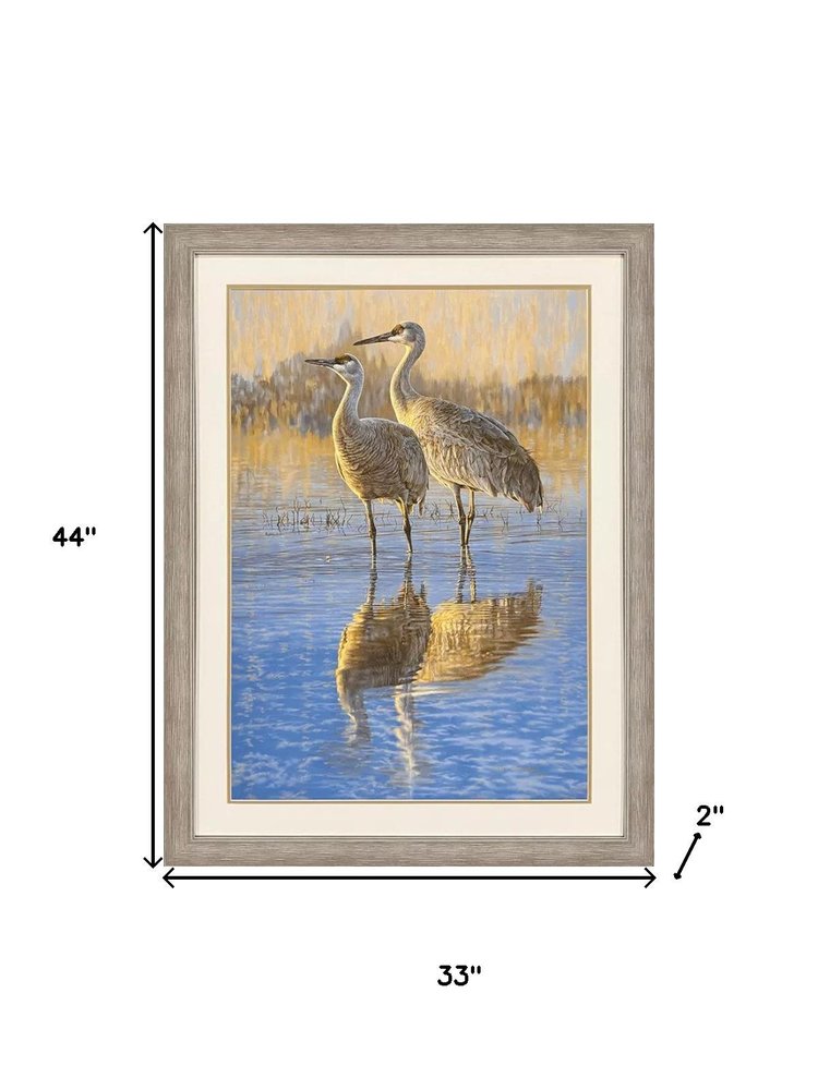 Reflection Distressed Silver Framed Wall Art HomeRoots