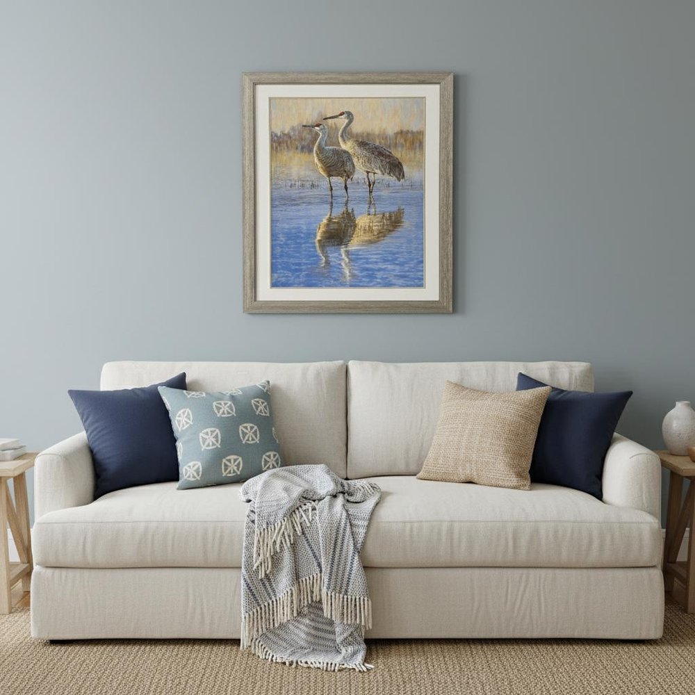 Reflection Distressed Silver Framed Wall Art HomeRoots
