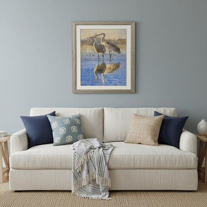 Reflection Distressed Silver Framed Wall Art HomeRoots