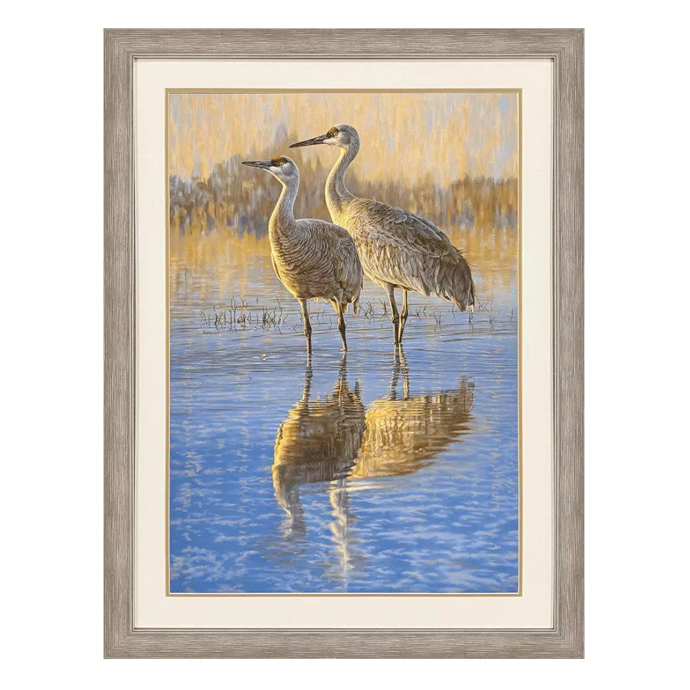 Reflection Distressed Silver Framed Wall Art HomeRoots