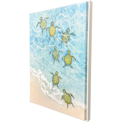 Swimming Turtles II White Framed Wall Art HomeRoots