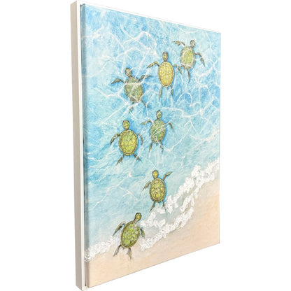 Swimming Turtles II White Framed Wall Art HomeRoots