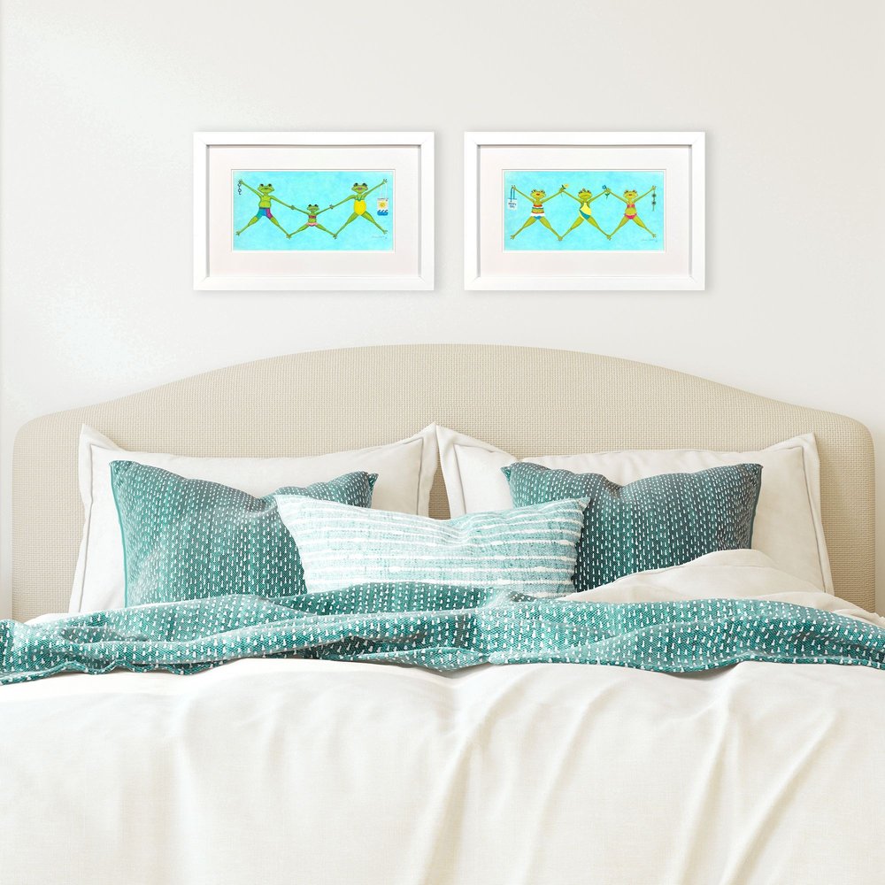 Set Of Two Summer Splash I White Framed Wall Art HomeRoots