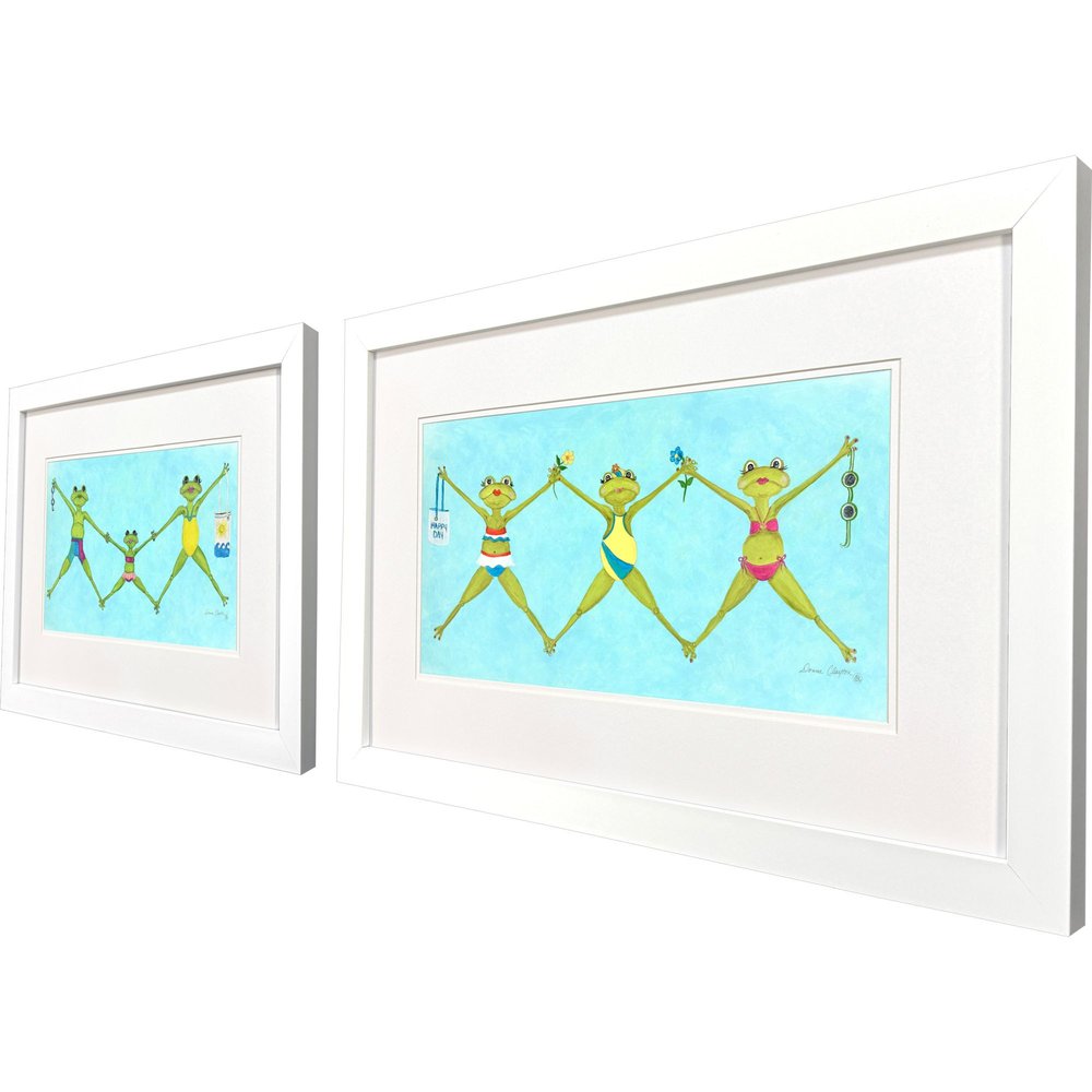 Set Of Two Summer Splash I White Framed Wall Art HomeRoots