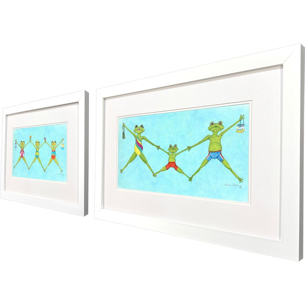Set Of Two Summer Splash II White Framed Wall Art HomeRoots