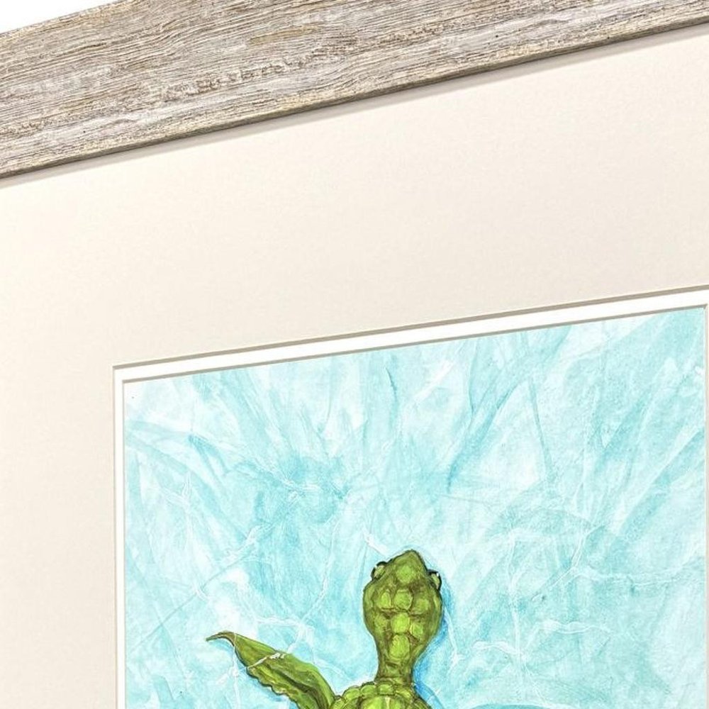 Swim Lesson I Distressed White Framed Wall Art HomeRoots