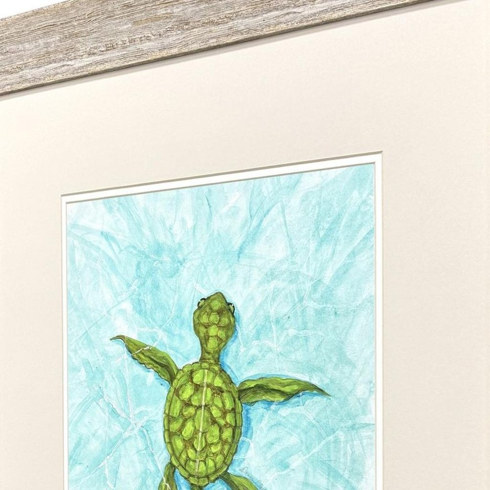 Swim Lesson I Distressed White Framed Wall Art HomeRoots