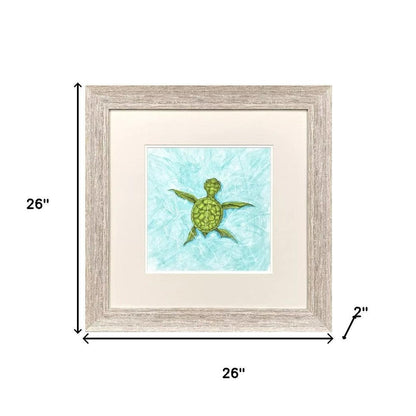 Swim Lesson I Distressed White Framed Wall Art HomeRoots