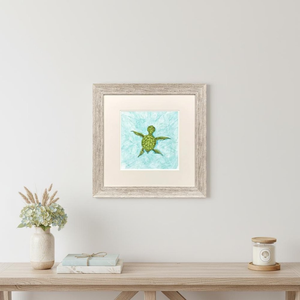 Swim Lesson I Distressed White Framed Wall Art HomeRoots
