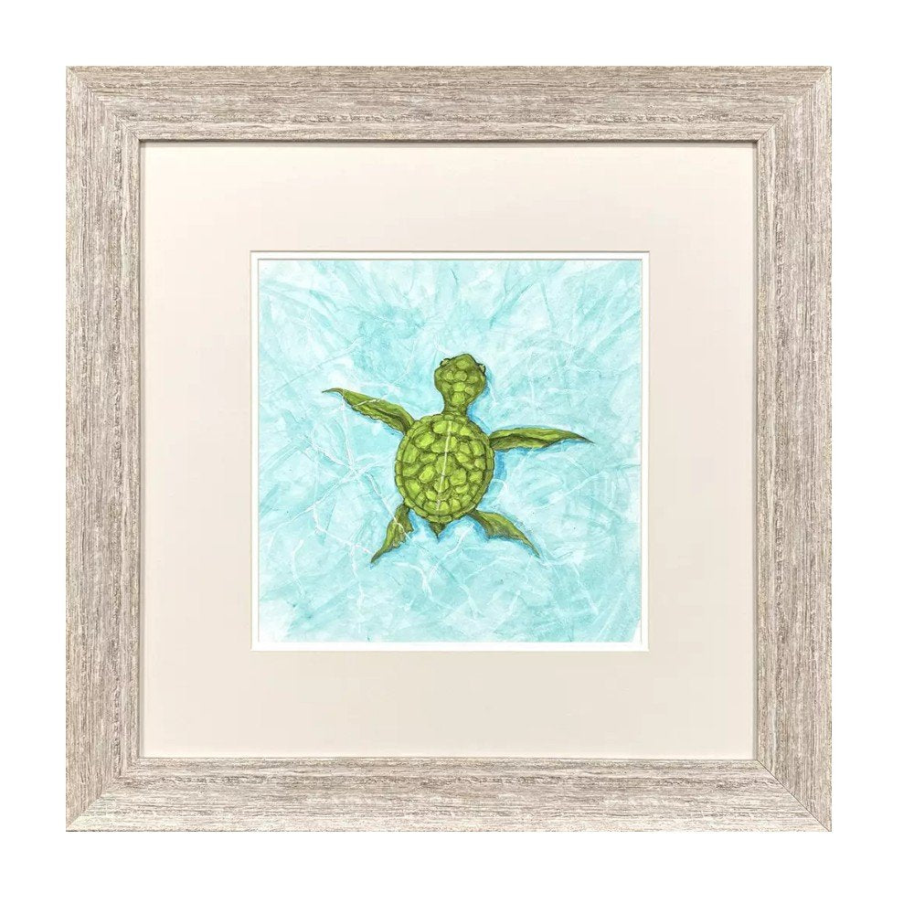 Swim Lesson I Distressed White Framed Wall Art HomeRoots