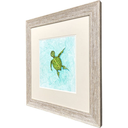 Swim Lesson II Distressed White Framed Wall Art HomeRoots