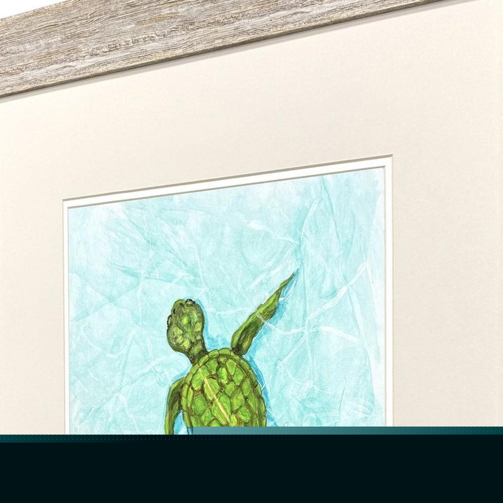 Swim Lesson II Distressed White Framed Wall Art HomeRoots