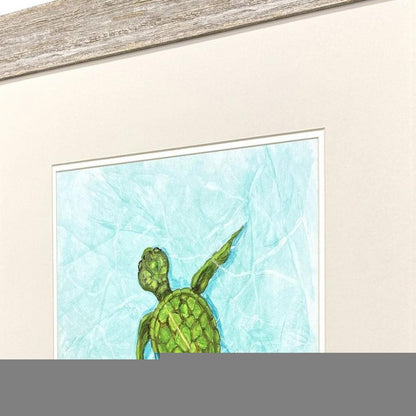 Swim Lesson II Distressed White Framed Wall Art HomeRoots