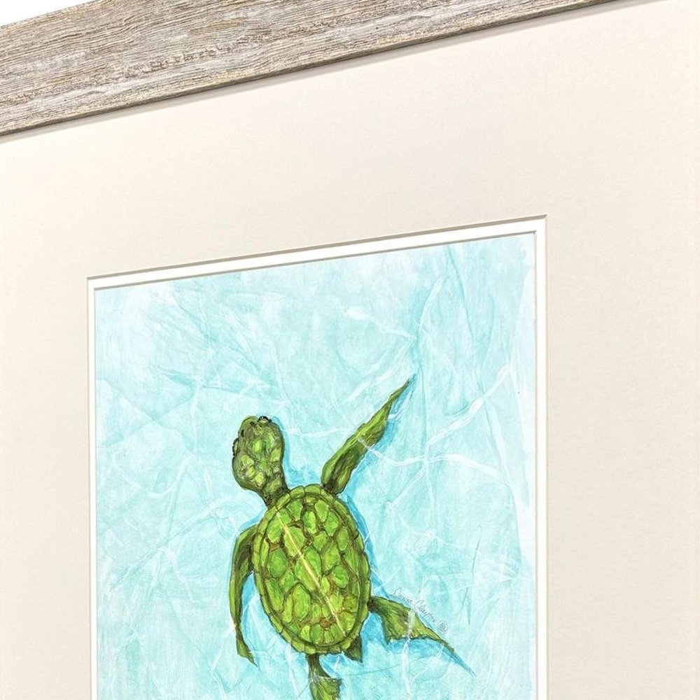 Swim Lesson II Distressed White Framed Wall Art HomeRoots