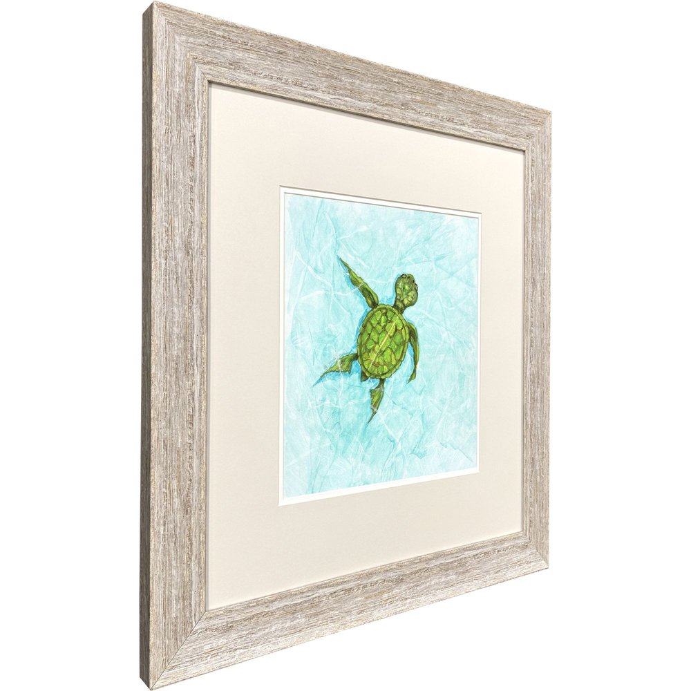 Swim Lesson II Distressed White Framed Wall Art HomeRoots