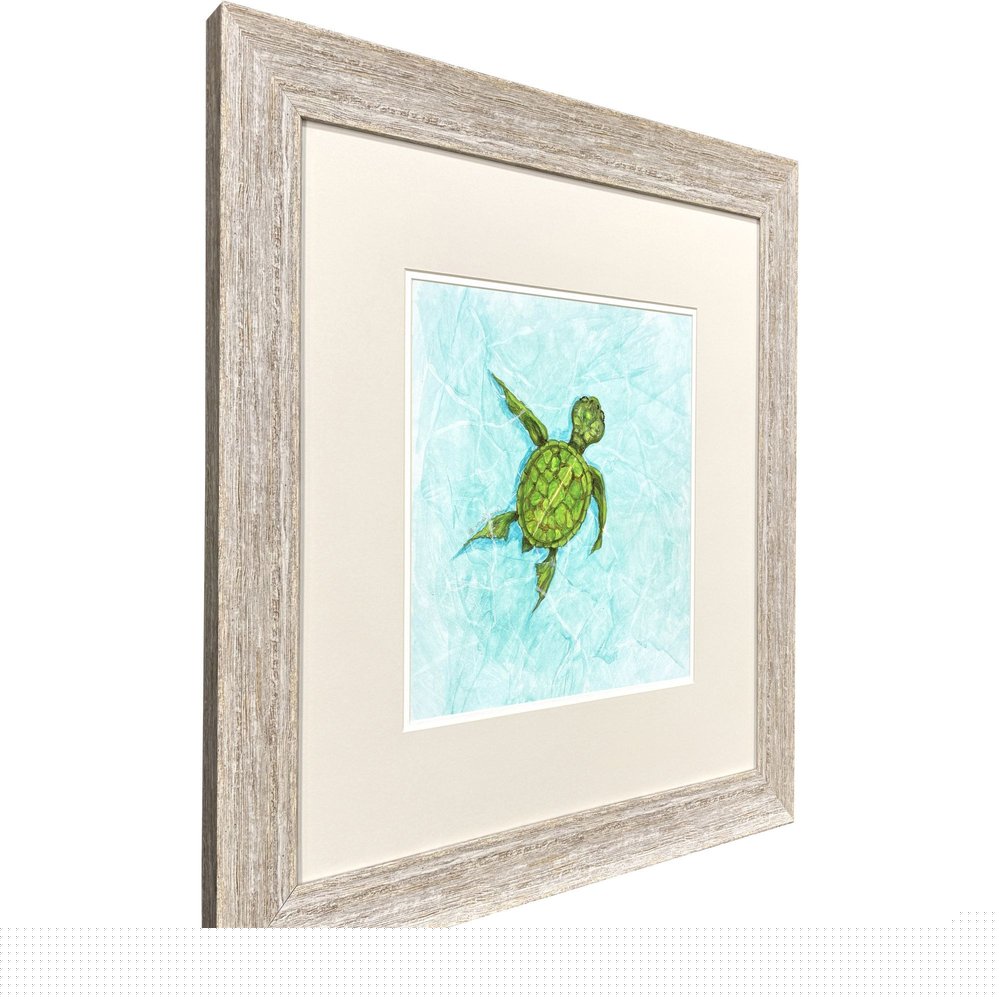 Swim Lesson II Distressed White Framed Wall Art HomeRoots