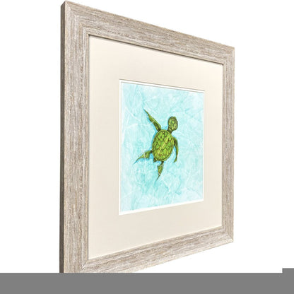 Swim Lesson II Distressed White Framed Wall Art HomeRoots