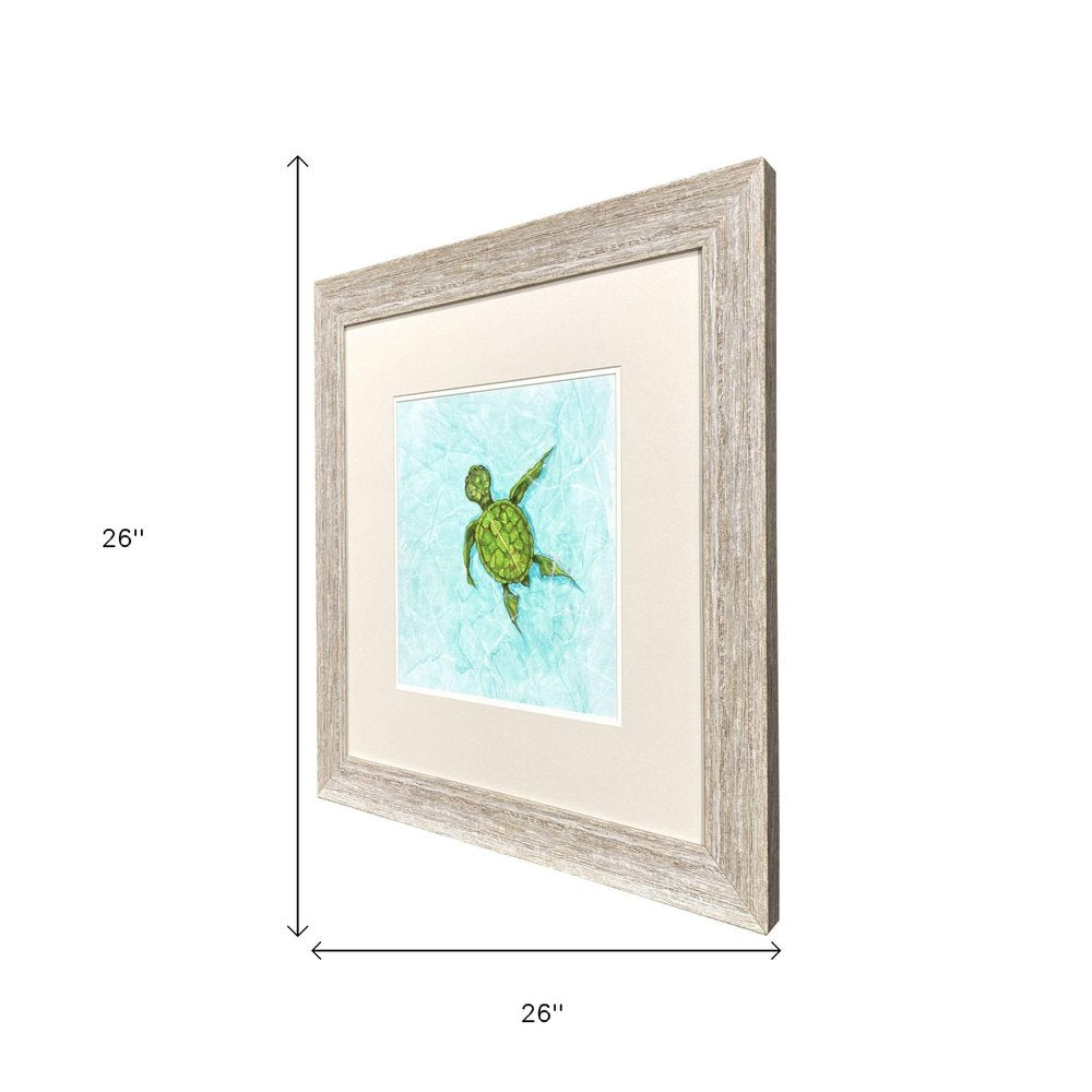 Swim Lesson II Distressed White Framed Wall Art HomeRoots