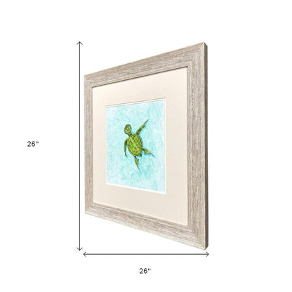 Swim Lesson II Distressed White Framed Wall Art HomeRoots