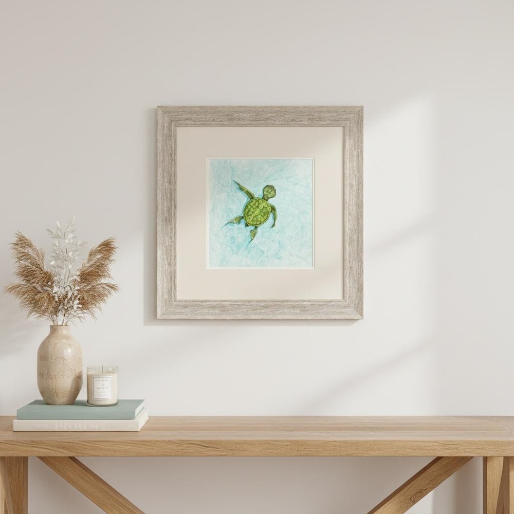 Swim Lesson II Distressed White Framed Wall Art HomeRoots