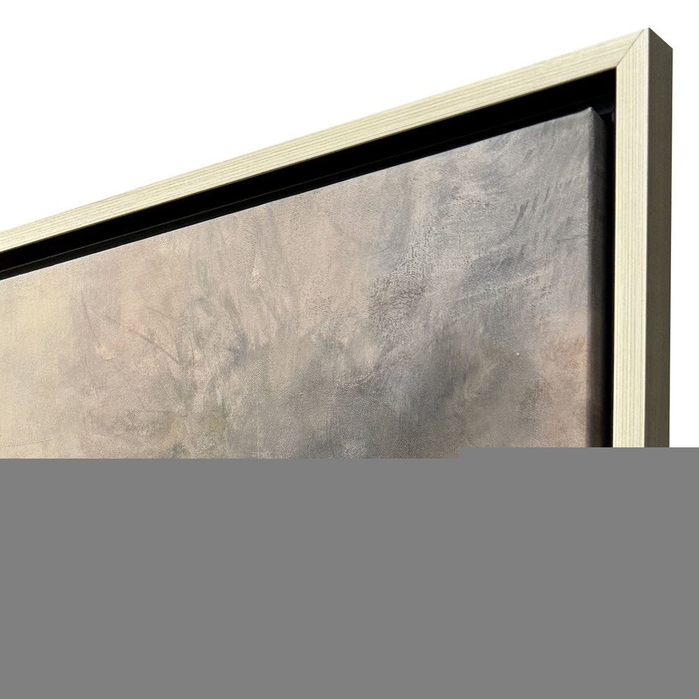 Swans in Mist Silver Floater Frame Wall Art HomeRoots