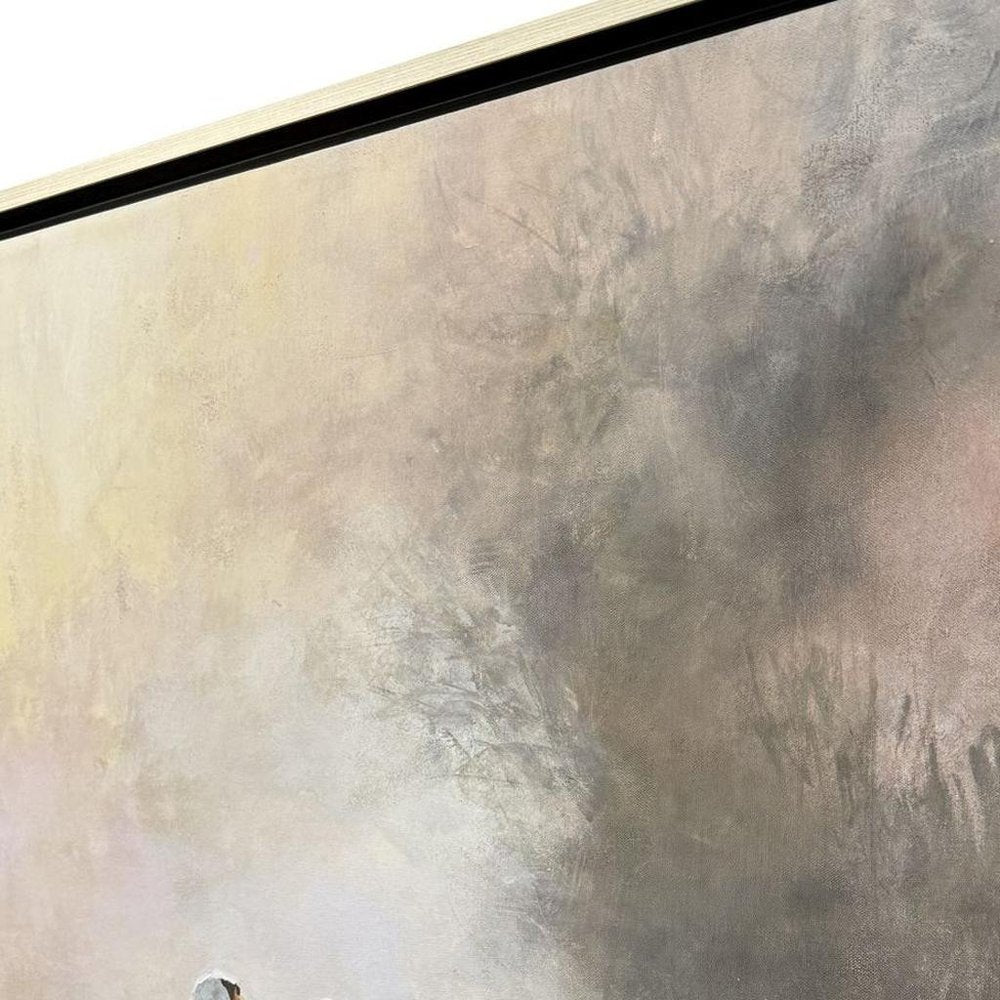 Swans in Mist Silver Floater Frame Wall Art HomeRoots