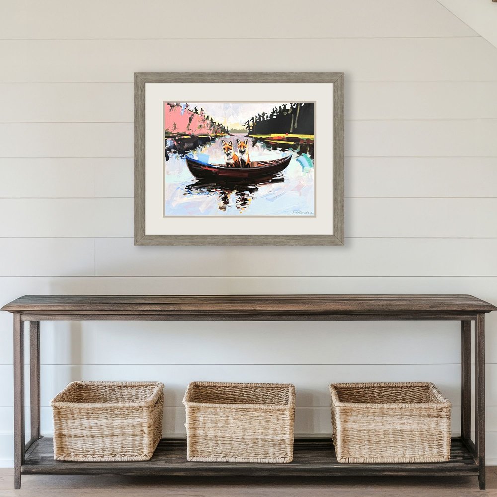 Flights of Fancy Brown Framed Wall Art HomeRoots
